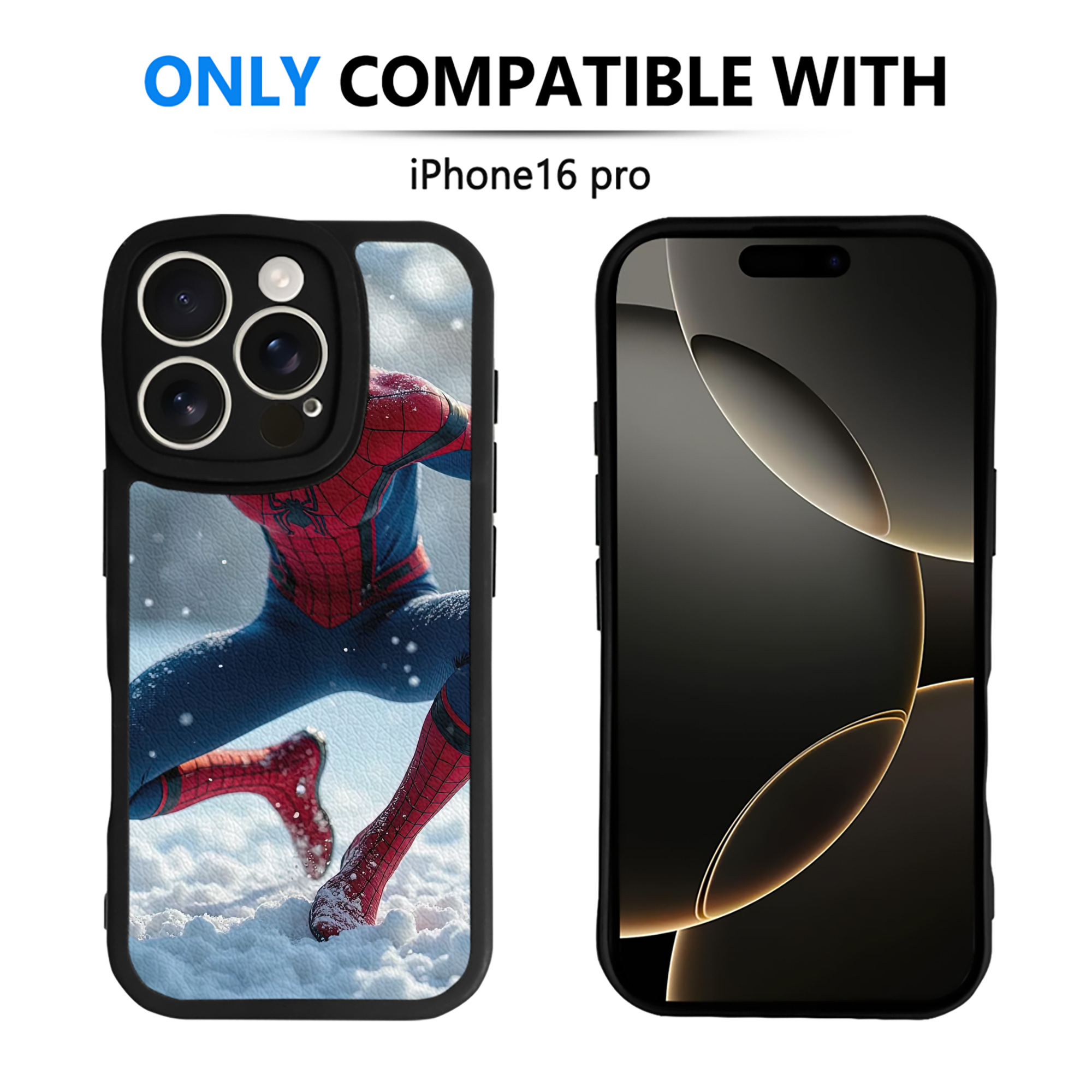 Spider Man スパイダーマン 【iPhone 16シリーズ対応】シリコンスマホケース（レザー調） 材質：シリコン